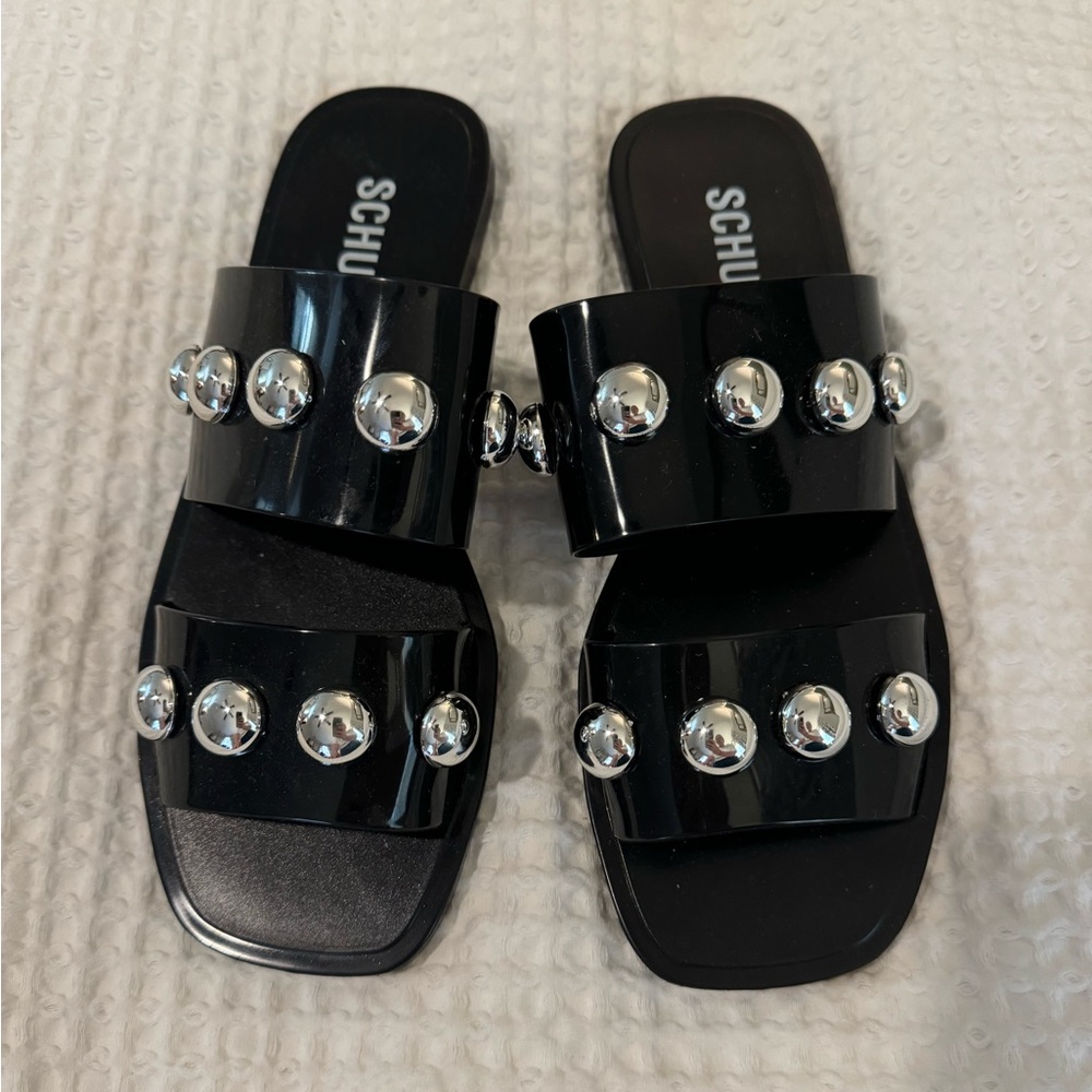 SCHUTZ jelly studded sandals